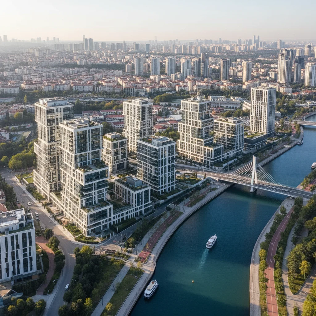 modern residential complex istanbul canal area