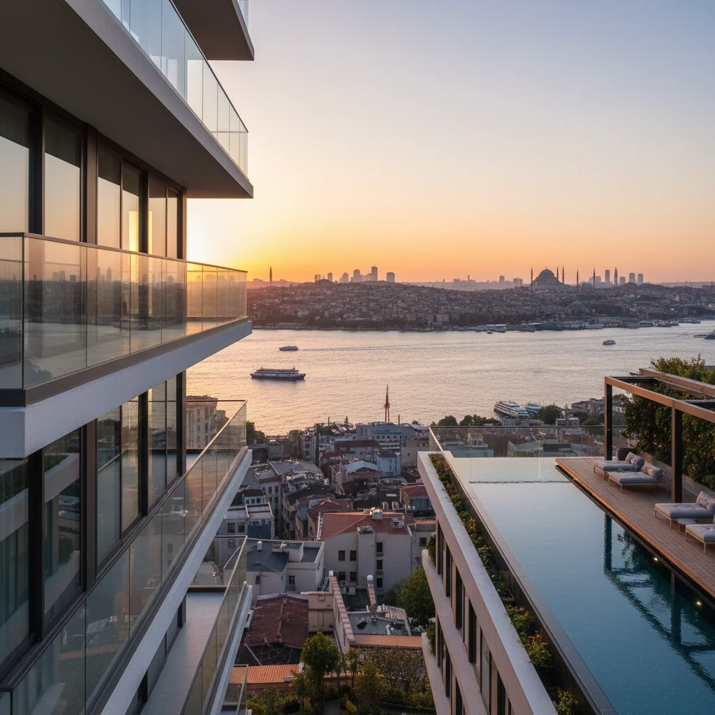 istanbul luxury apartment skyline bosphorus