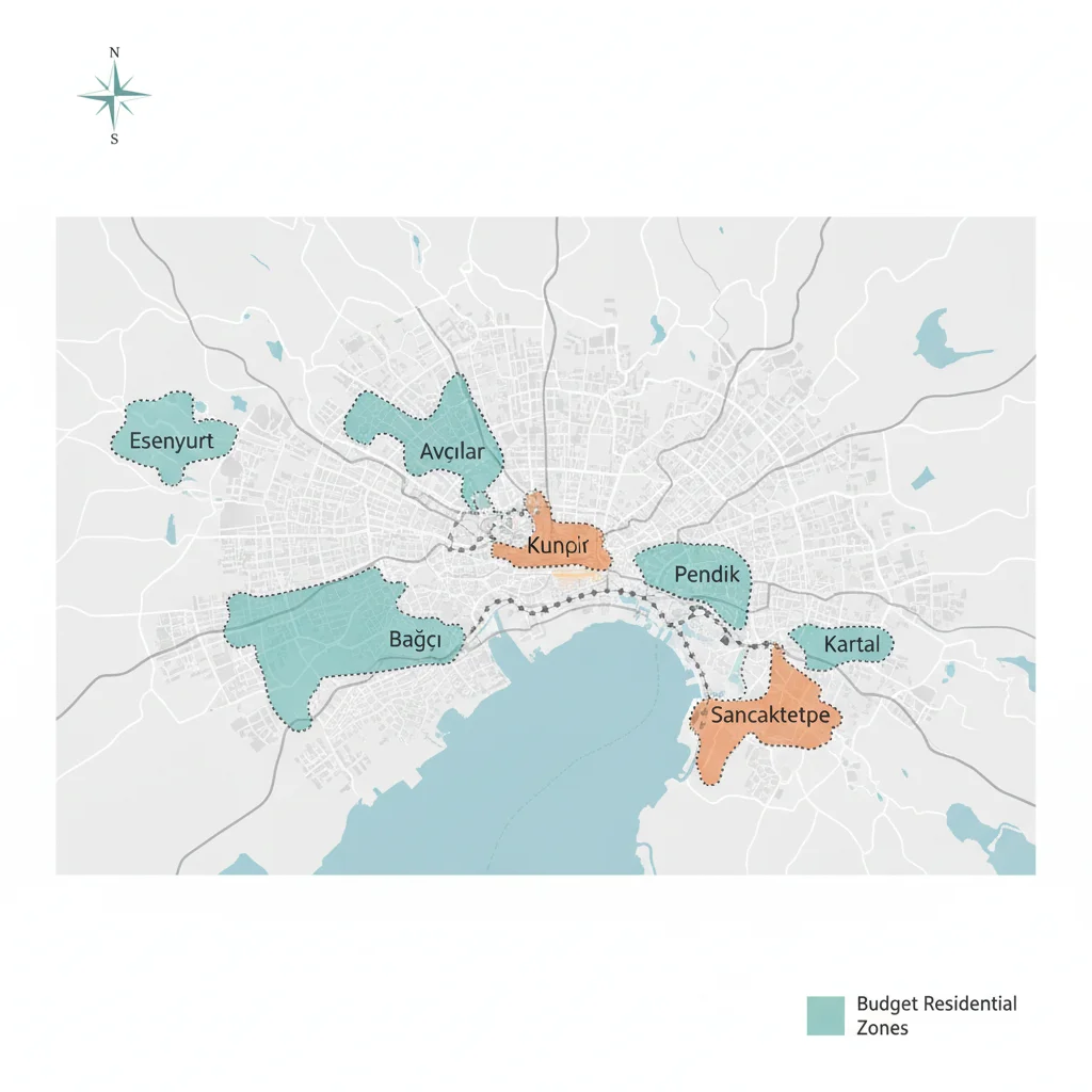 istanbul бюджетные жилые районы карта