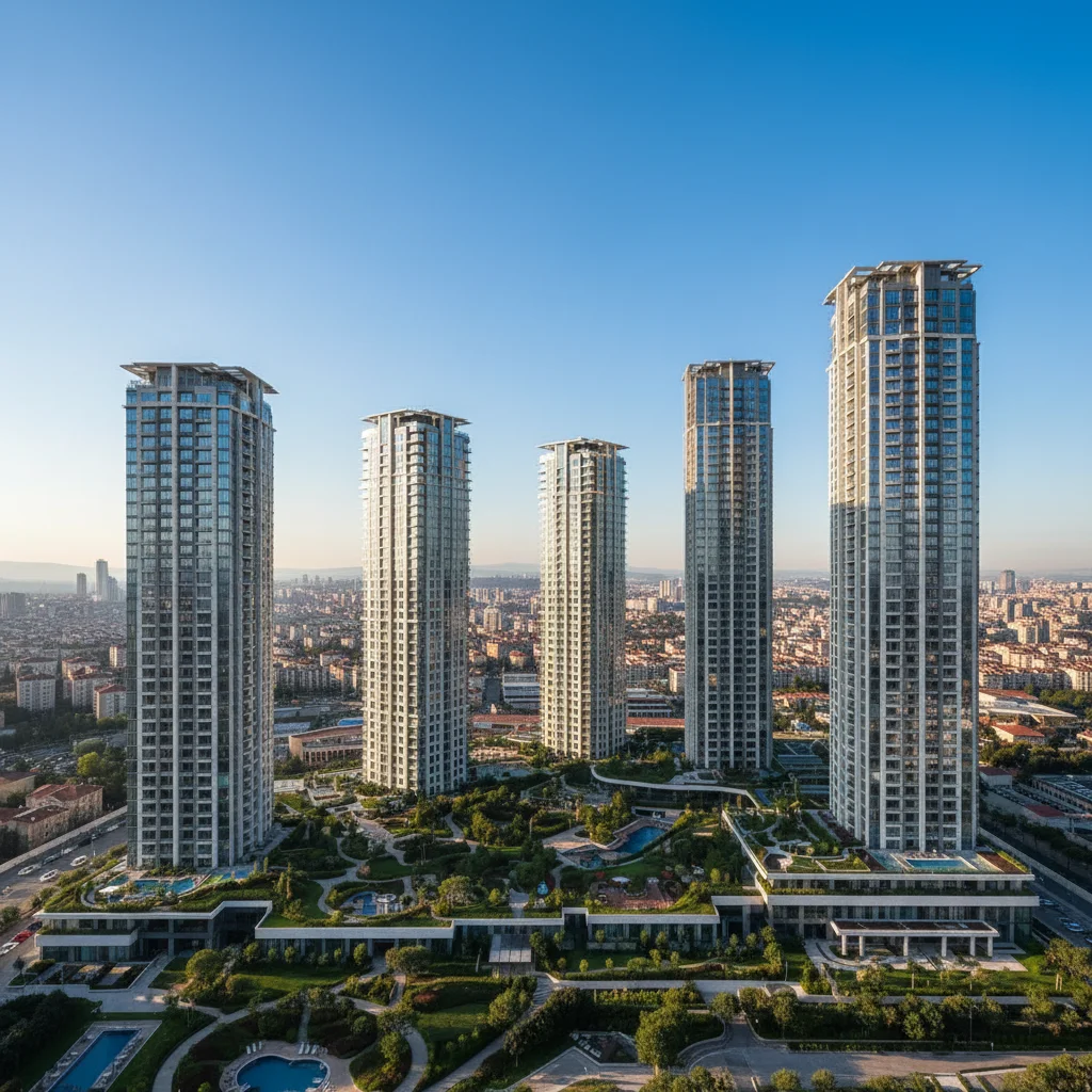 atasehir lüks konut kuleleri manzarası