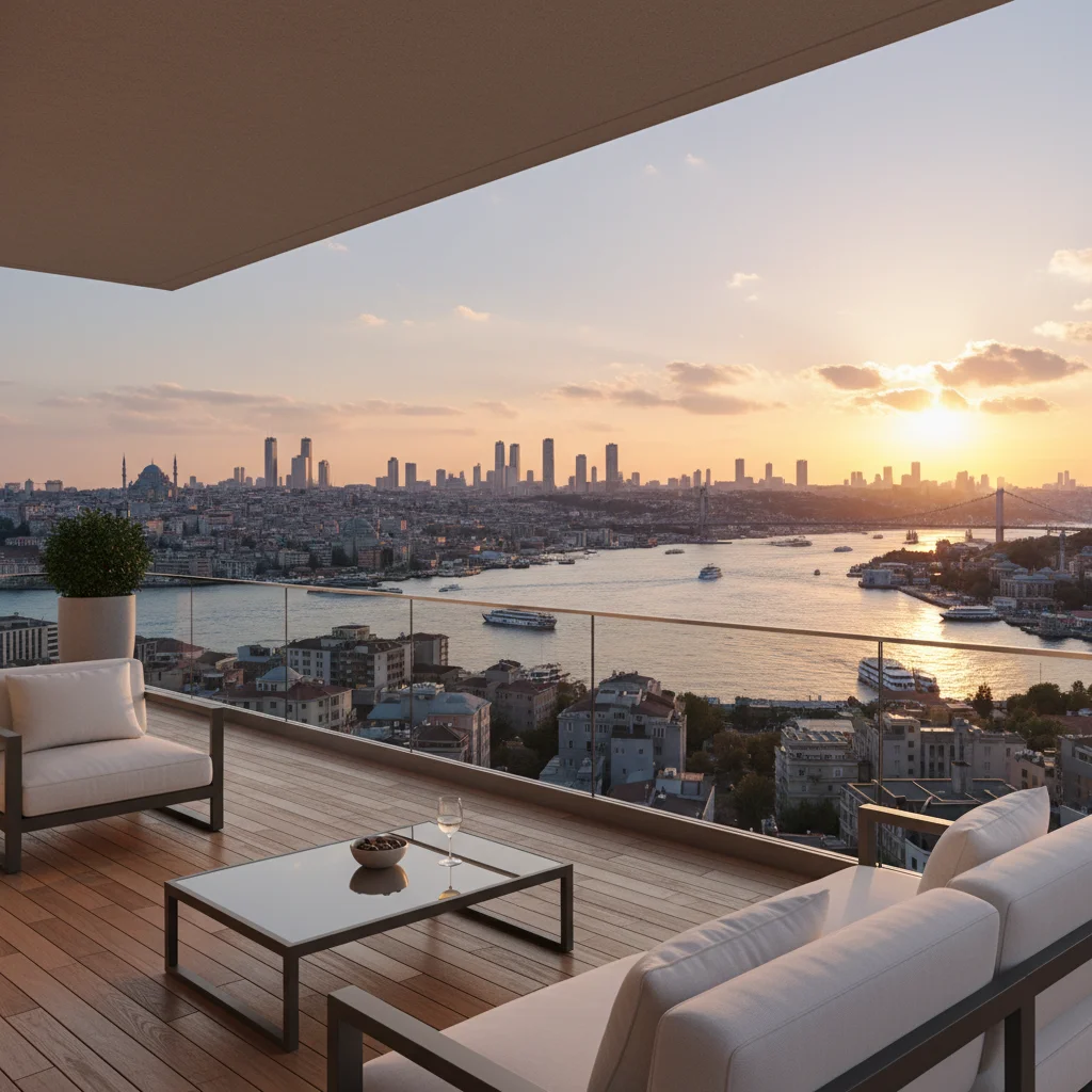 istanbul luxury apartment skyline bosphorus