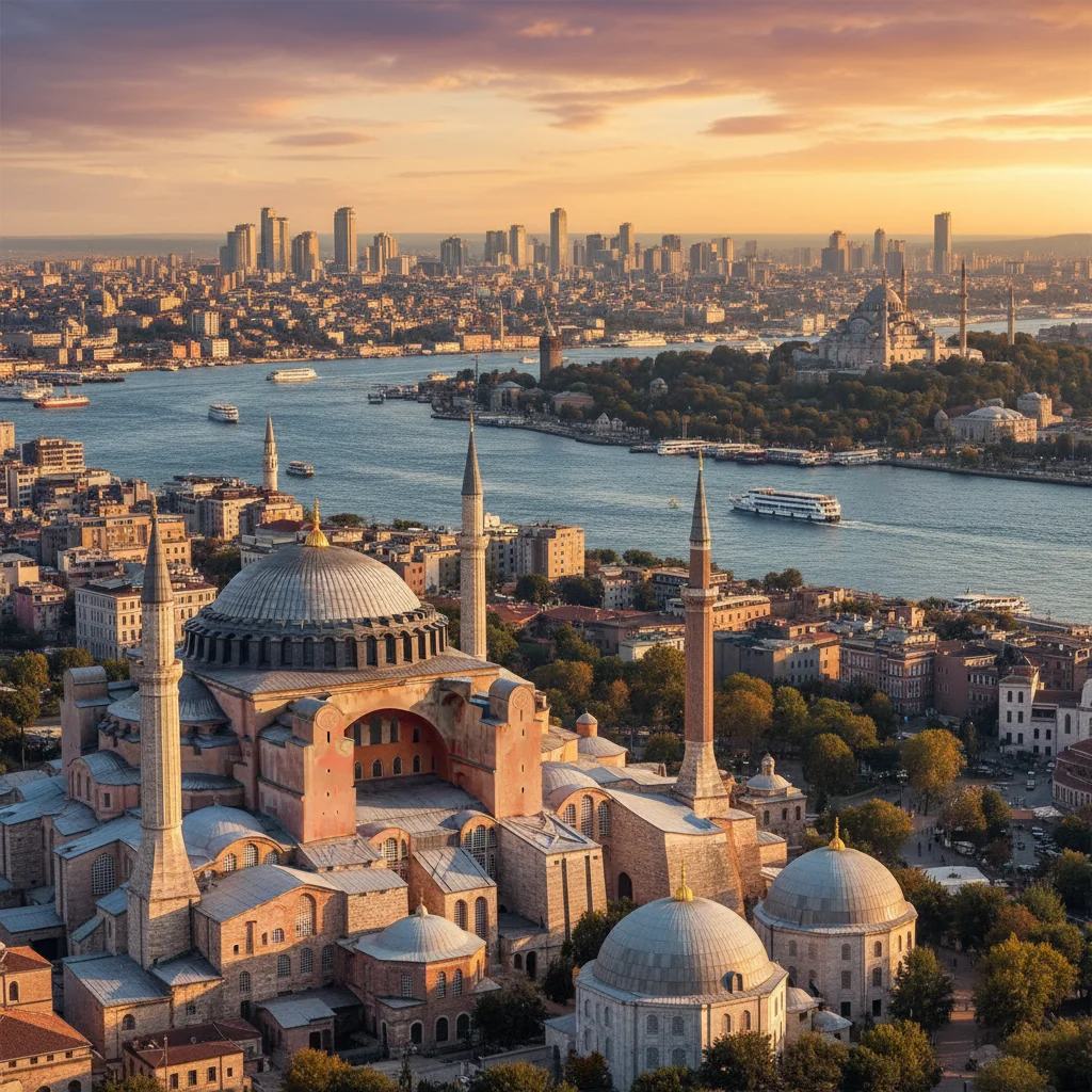 istanbul hagia sophia bosphorus skyline architecture