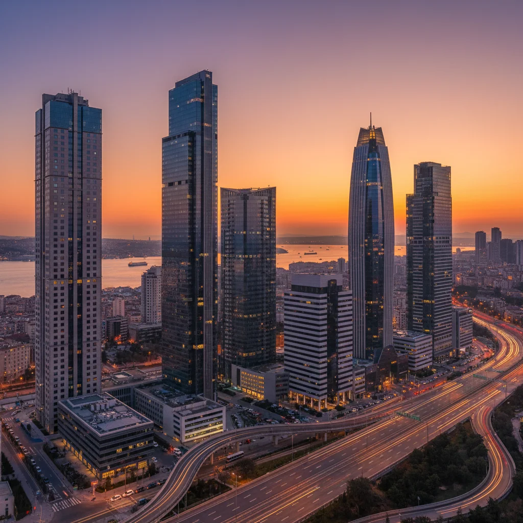 istanbul maslak financial district skyline