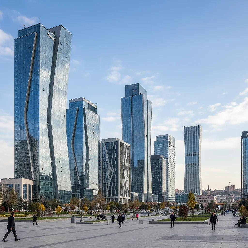 ankara modern business district buildings