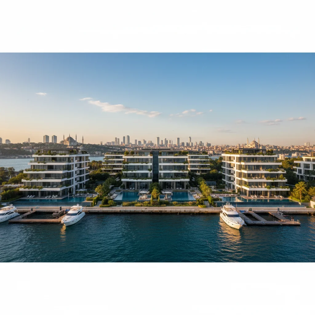 istanbul luxury apartment complex waterfront