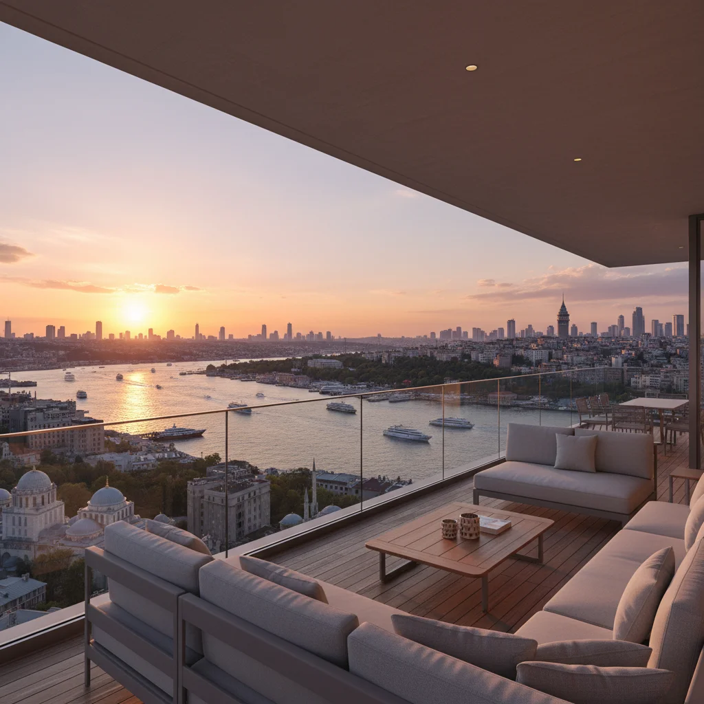 istanbul luxury apartment skyline bosphorus