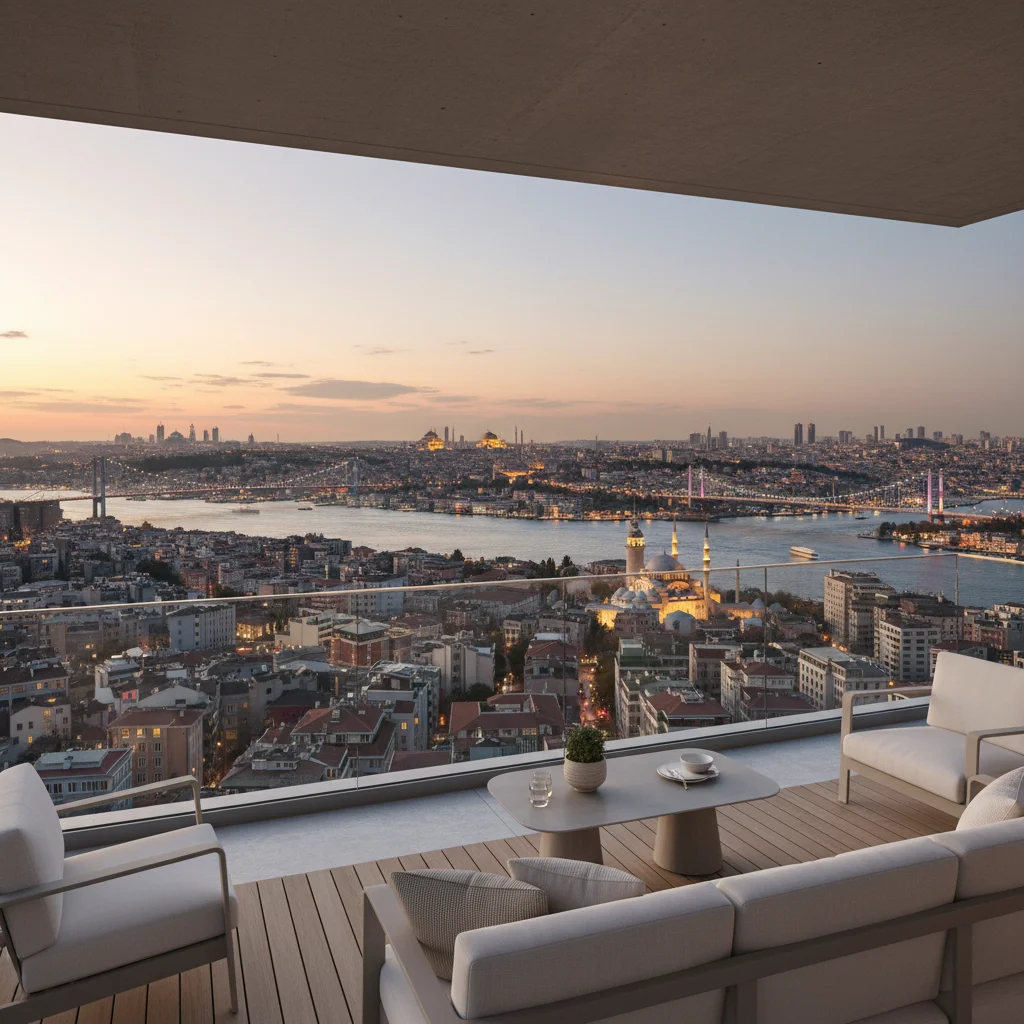 istanbul luxury apartment skyline bosphorus