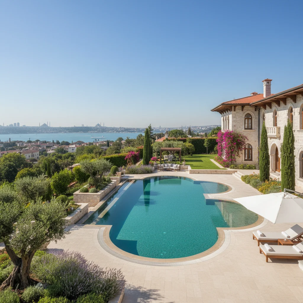 istanbul villa garden pool