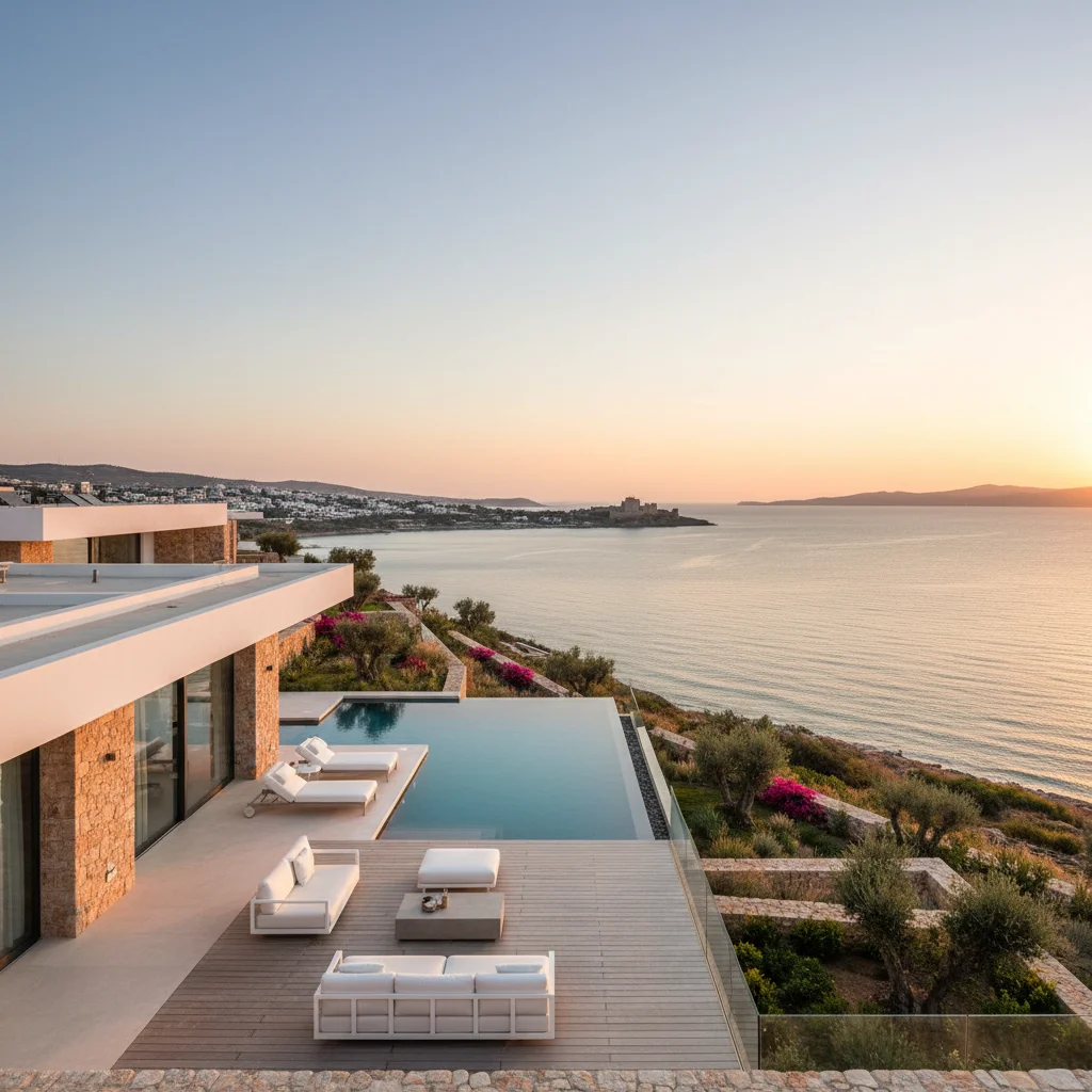 modern sea view villa bodrum