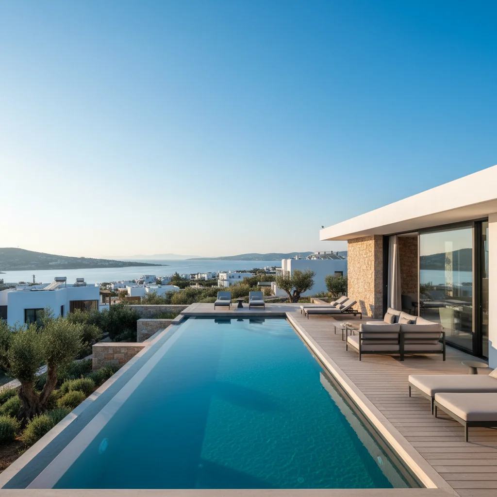 modern private pool villa bodrum