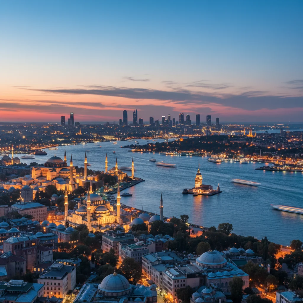 istanbul skyline bosphorus view